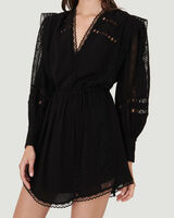 CASSIE LONG SLEEVE V NECK MINI DRESS  image number null